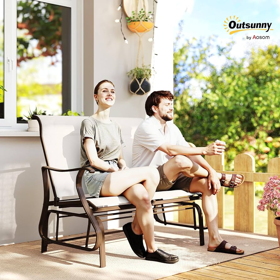 patio様 Amazon.com: Outsunny 2-Person Outdoor Glider Bench，Patio